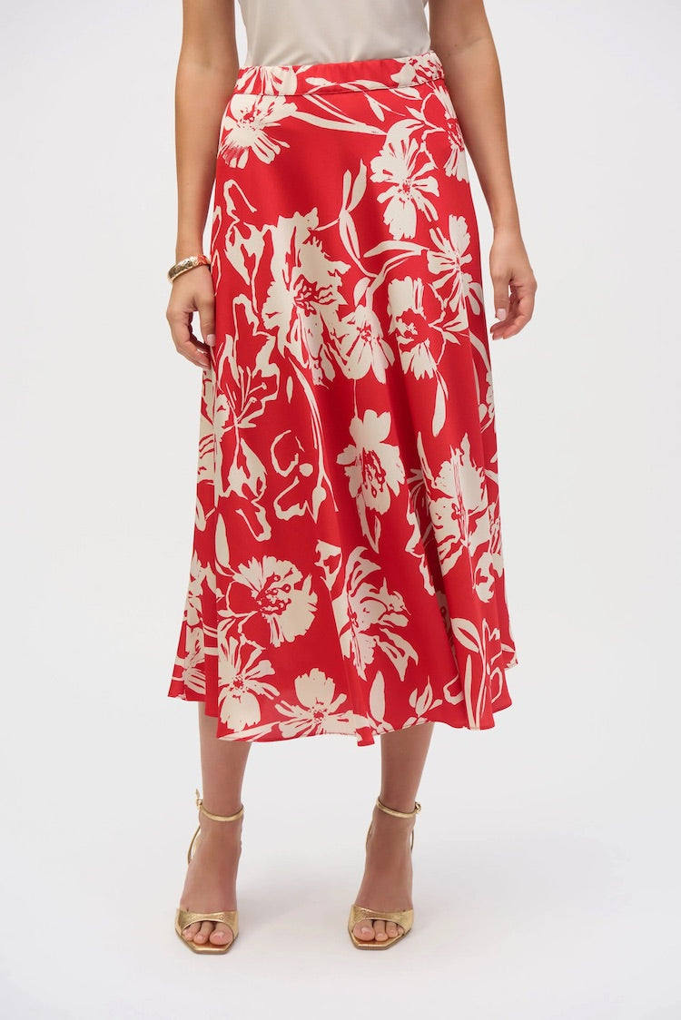 Floral Print Midi Skirt