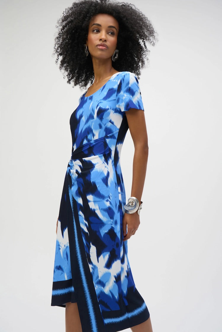 Knee-length Wrap Dress