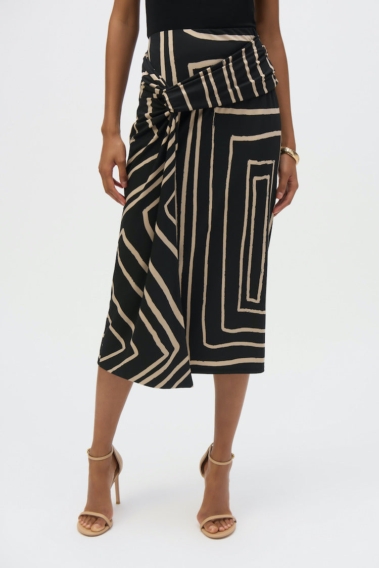 High-waist Midi Wrap Skirt