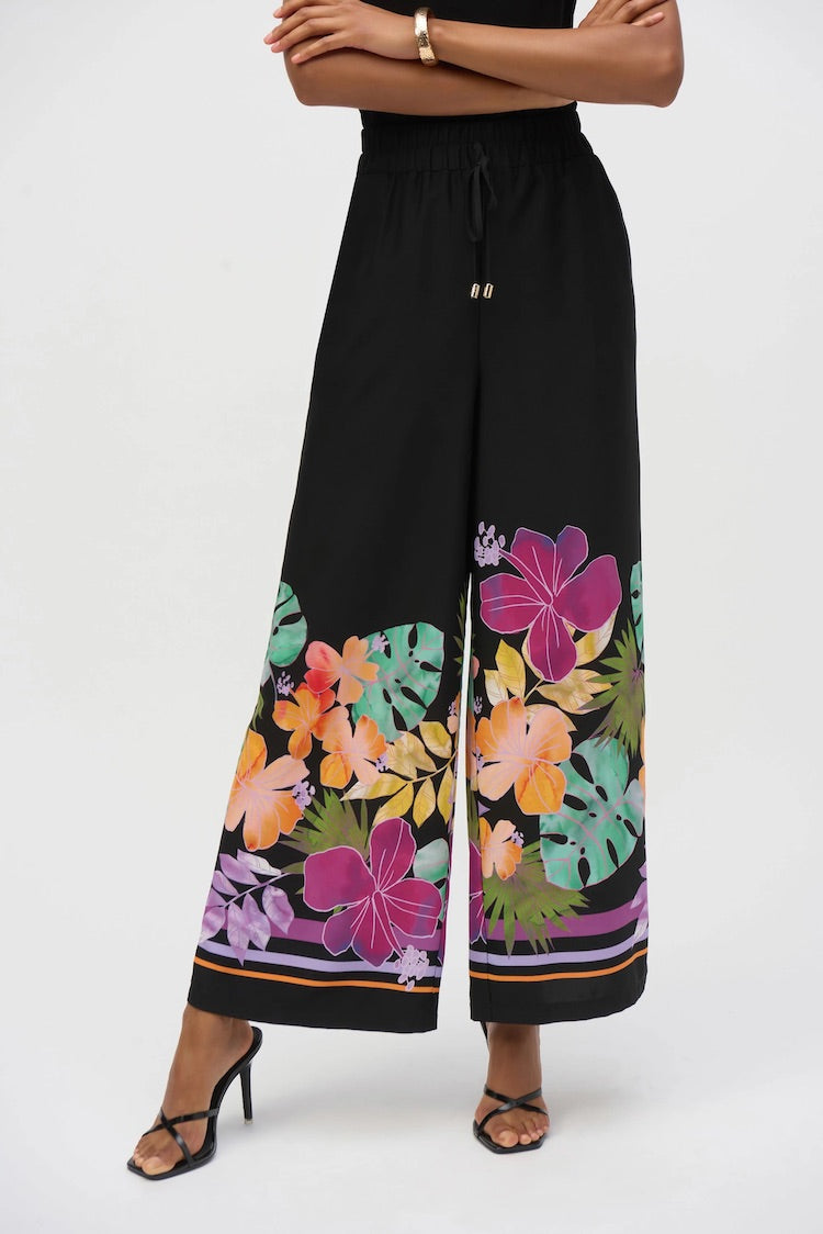 Floral Palazzos With Drawstring