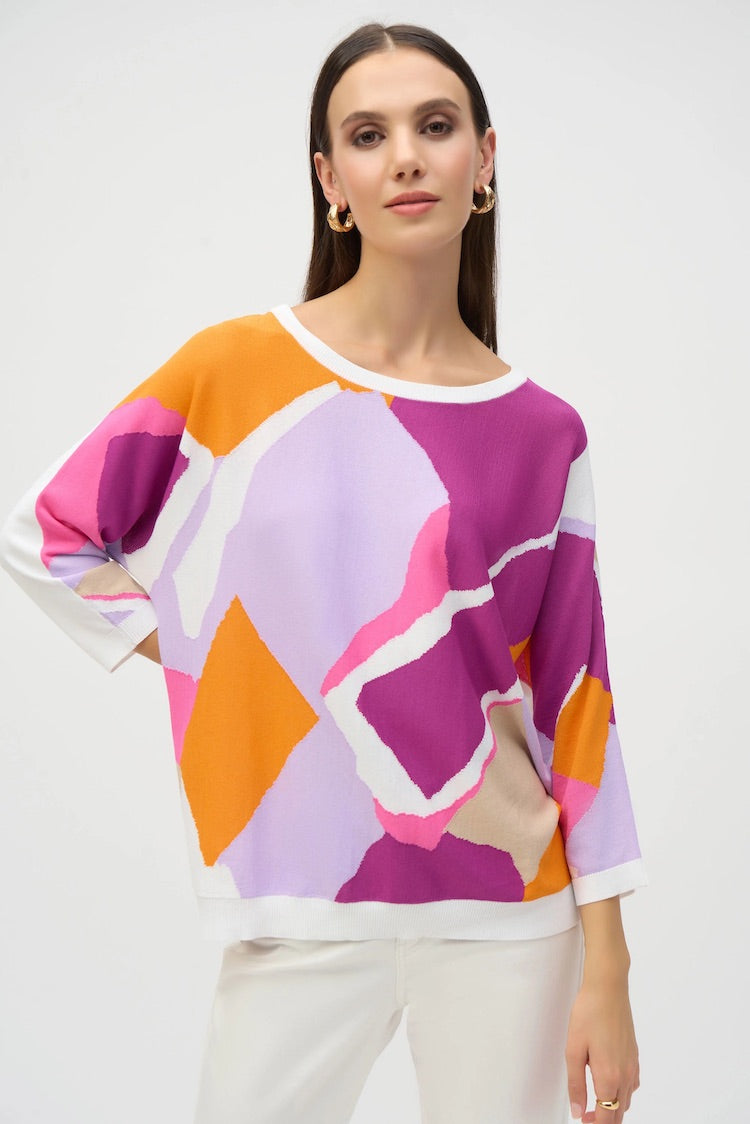 Color-blocked Relaxed Pullover