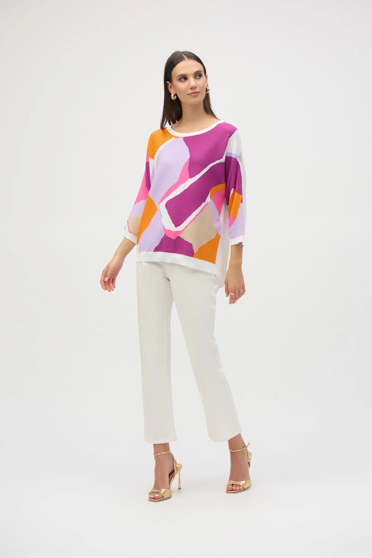 Color-blocked Relaxed Pullover