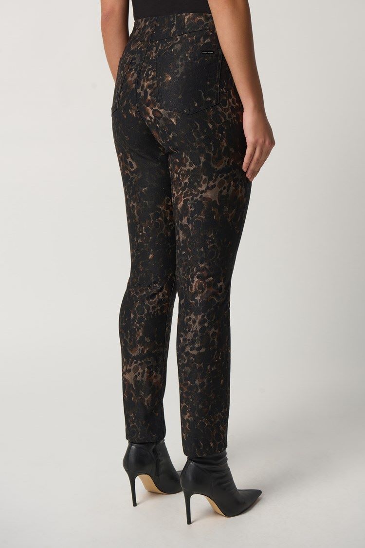 Joseph Ribkoff Style: 233915 animal print slim fit jeans back view