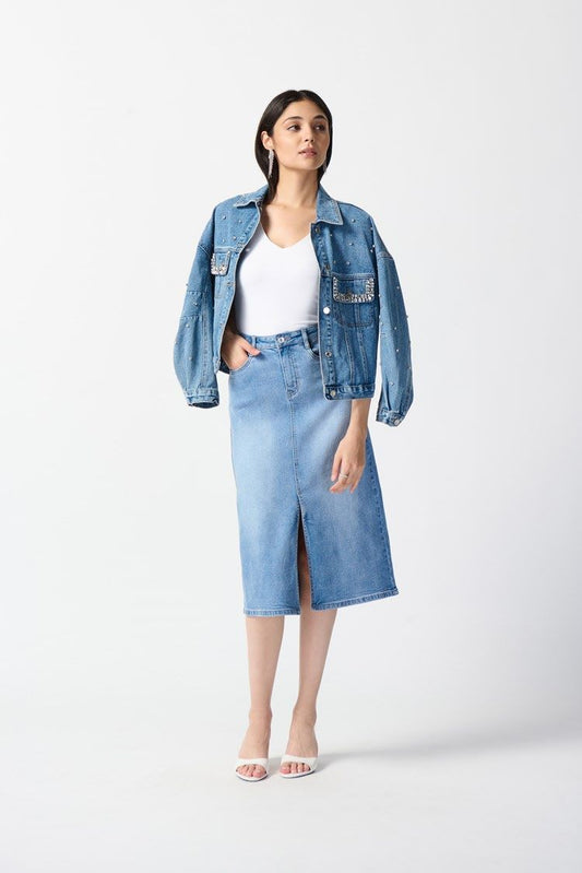 Knee-length Denim Skirt