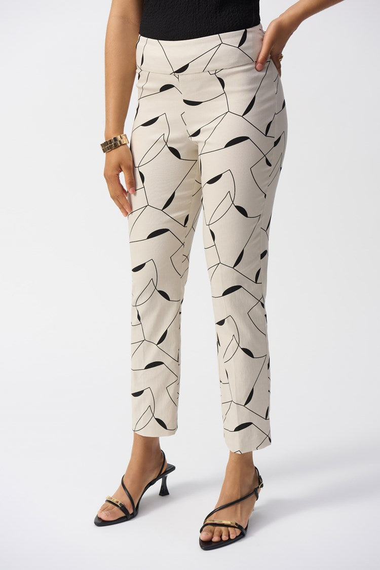 Slim Casual Abstract Trousers