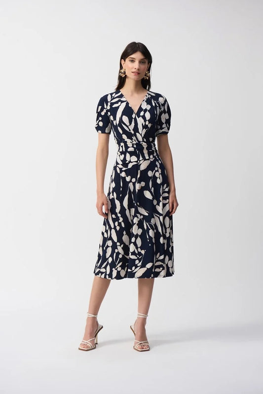 Floral V-neck Midi Dress