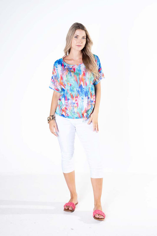 Print Short Sleeve Top