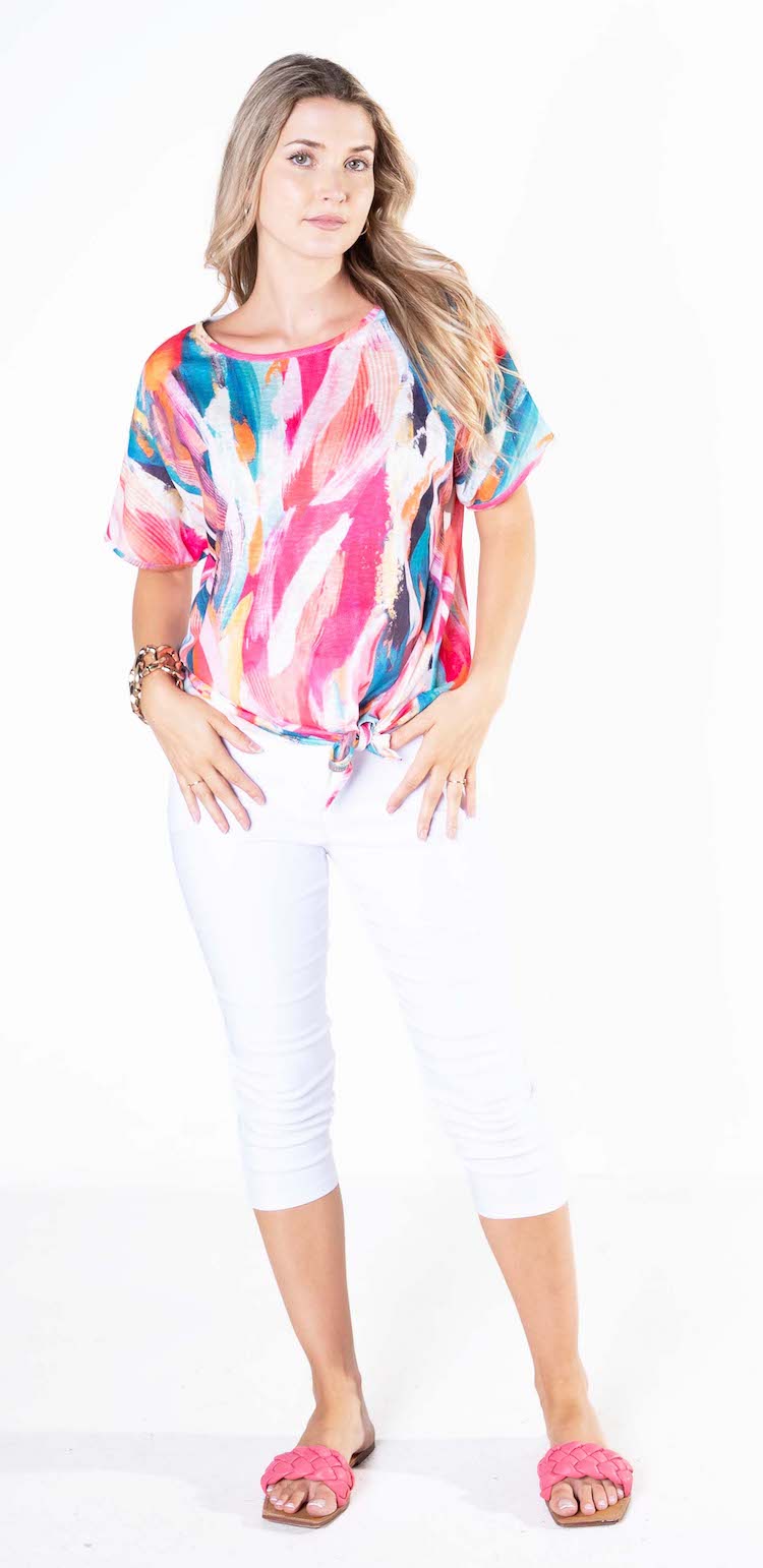 Print Short Sleeve Top