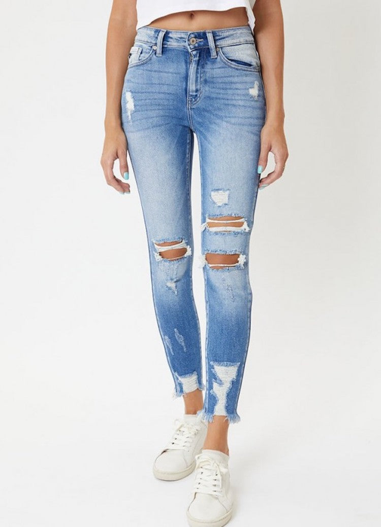 Jean skinny Lys effet vieilli