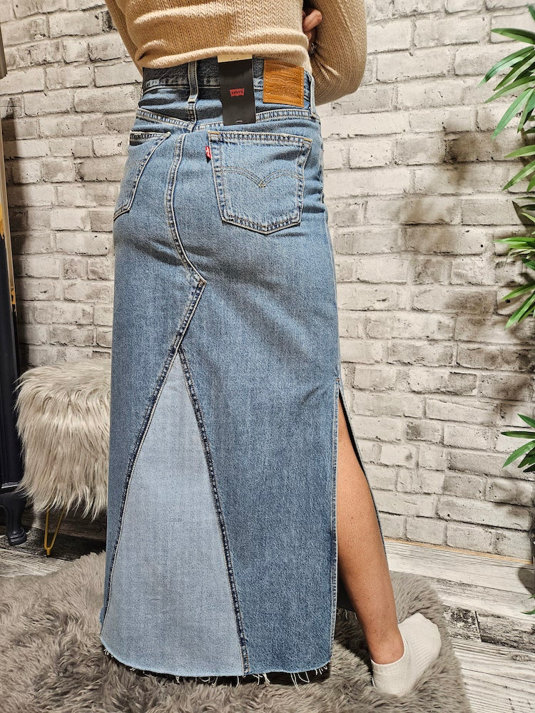 Iconic Long Denim Skirt