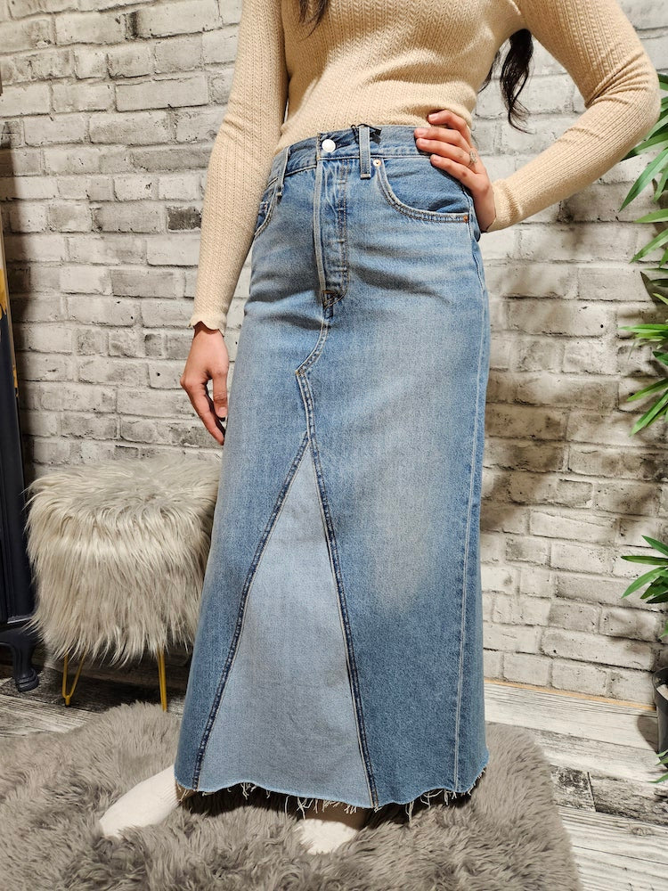 Iconic Long Denim Skirt