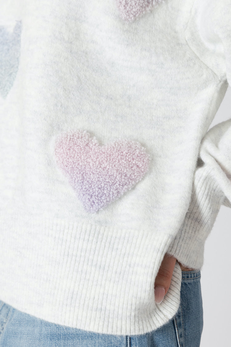 Ajax Sherpa Heart Sweater