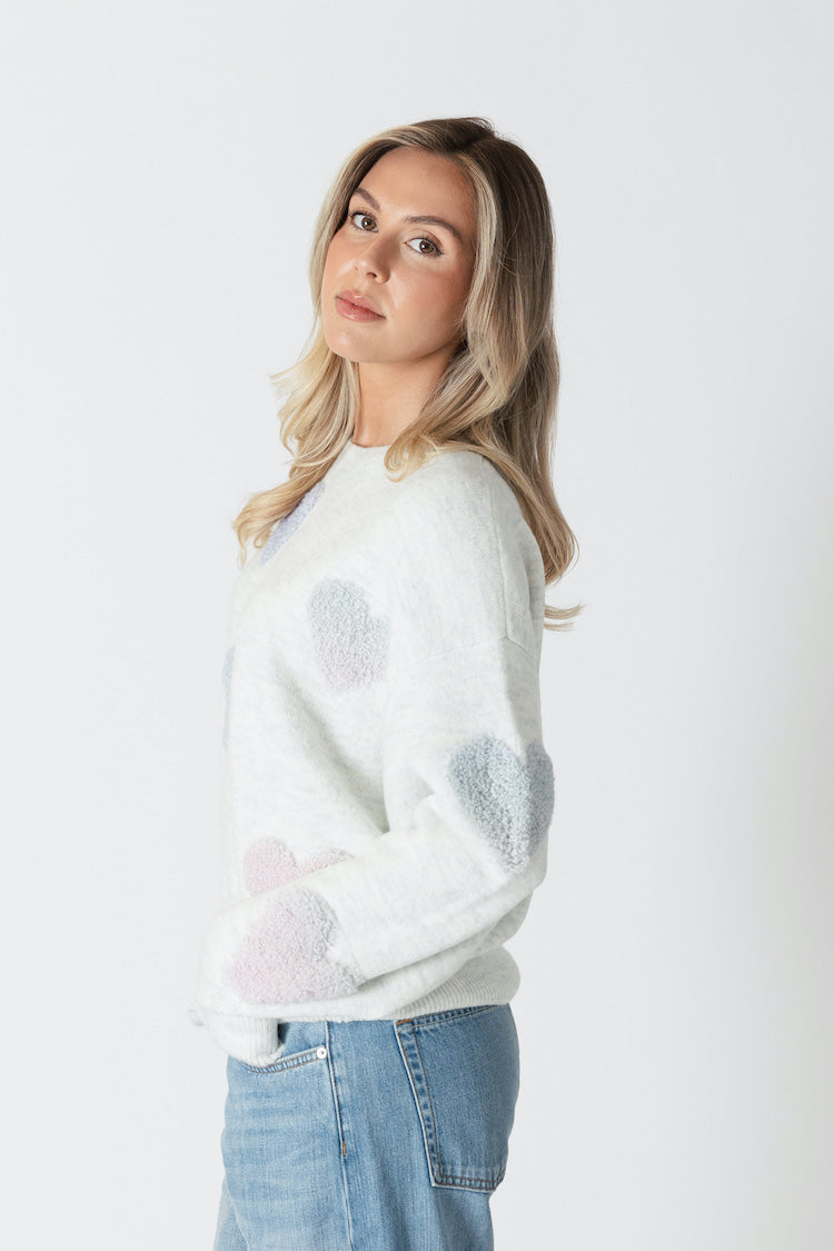 Ajax Sherpa Heart Sweater