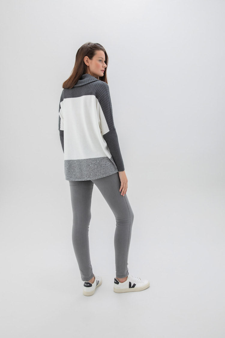 Over Sized Color Block Sweater