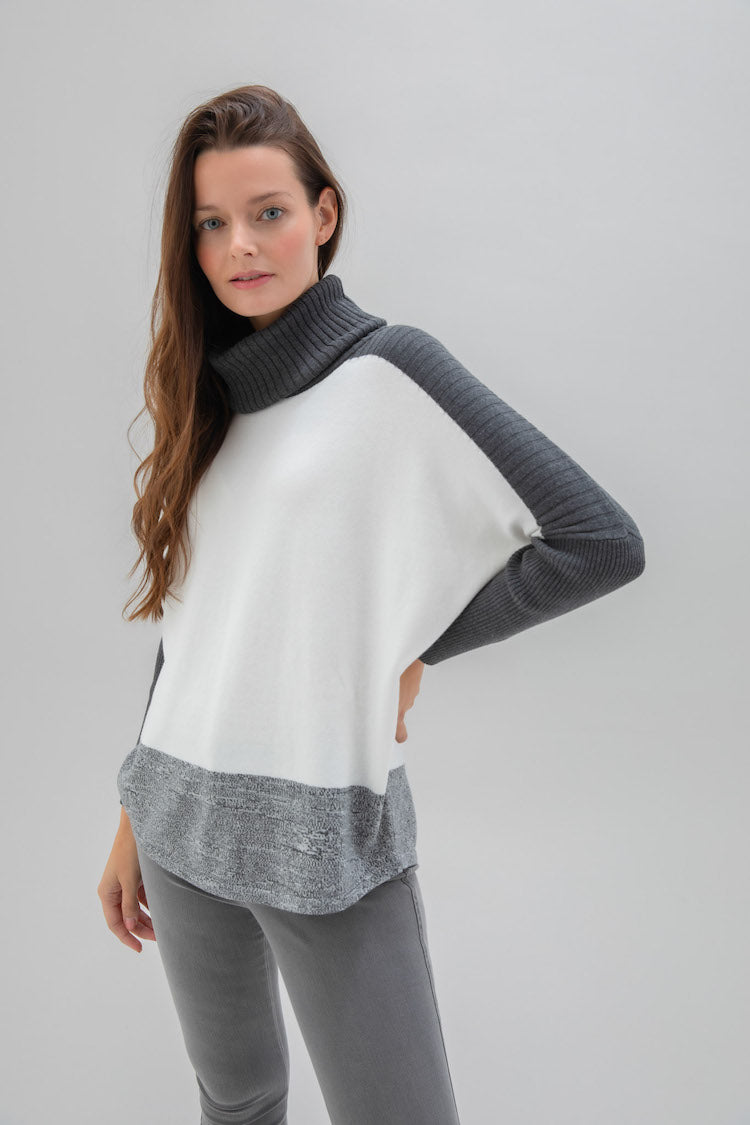 Over Sized Color Block Sweater