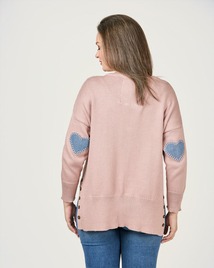 Heart Patch Sweater