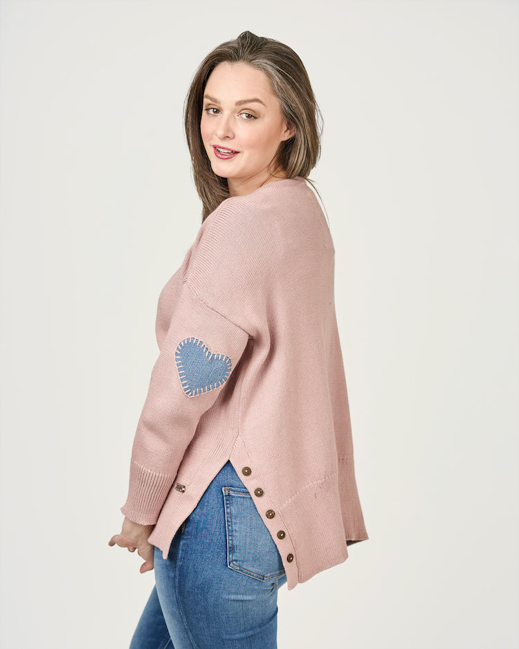 Heart Patch Sweater