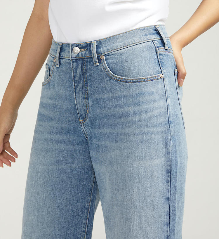 The Slouchy Straight Mid Rise Jeans