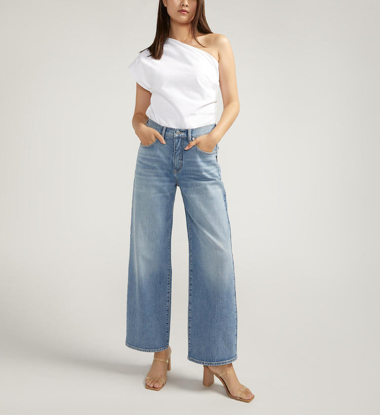 The Slouchy Straight Mid Rise Jeans