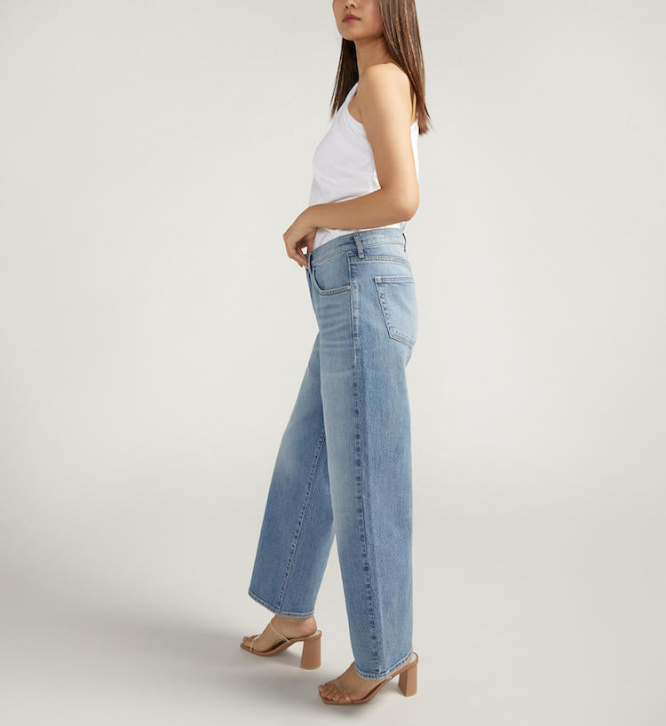 The Slouchy Straight Mid Rise Jeans