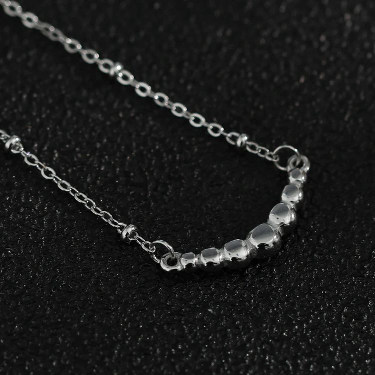 KIMI Beaded Chain with Dainty Pavé-Set Zirconia Pendant