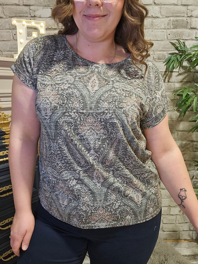 Paisley Print Short Sleeve