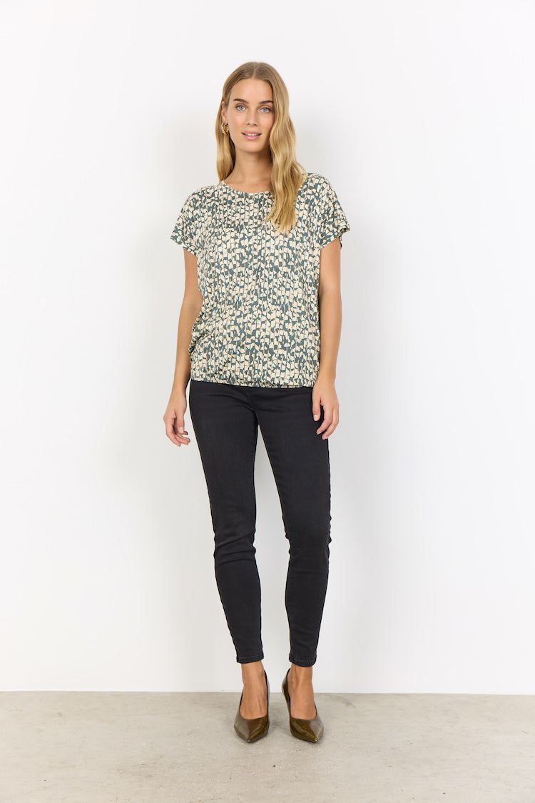 Short Sleeve Print Top