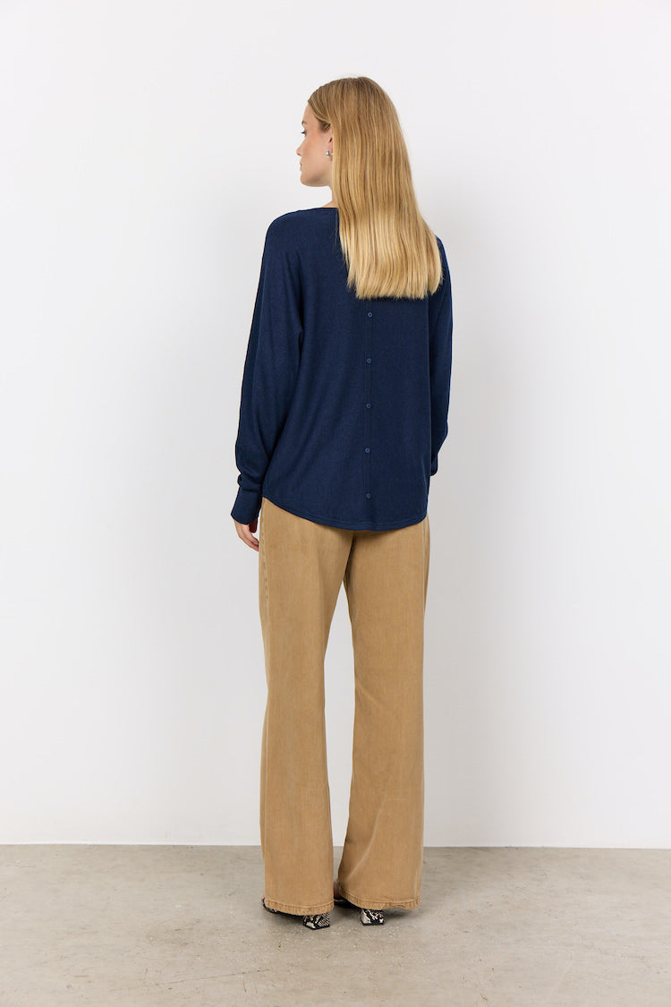 Dollie Long Sleeve With Back Button Detail