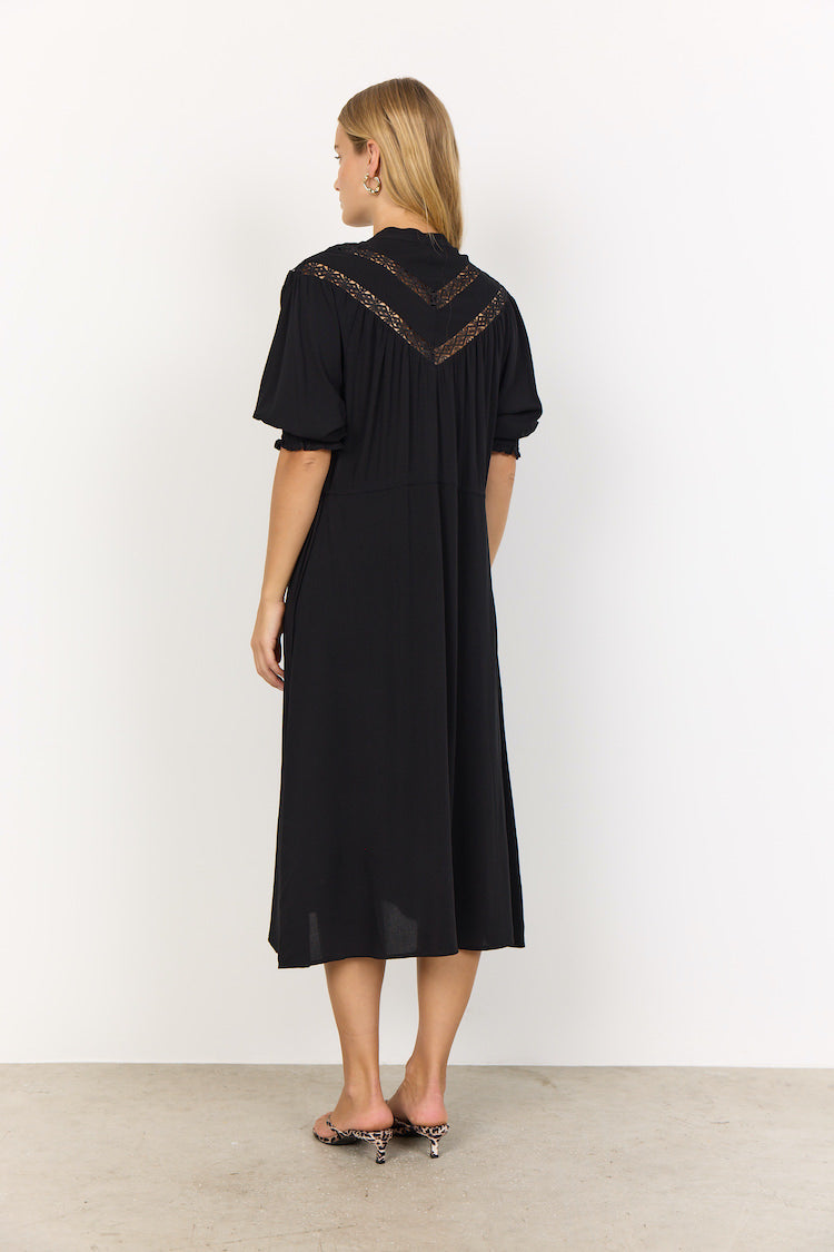 Radia Lace Trim Midi Dress