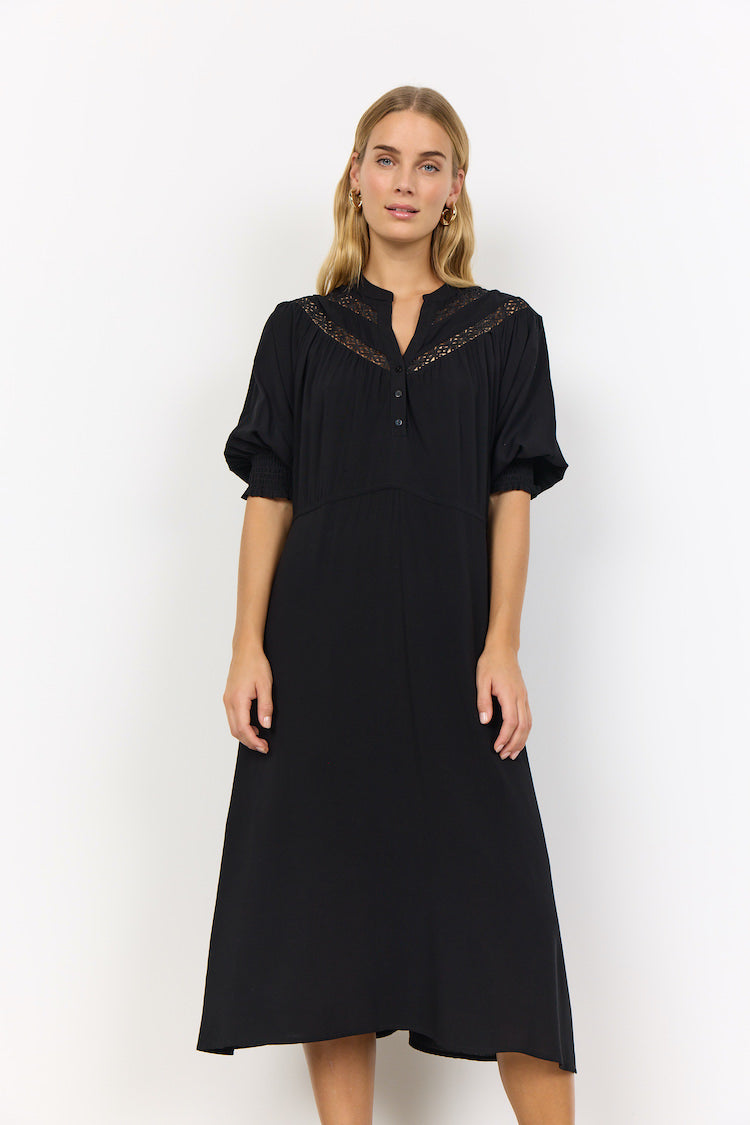 Radia Lace Trim Midi Dress