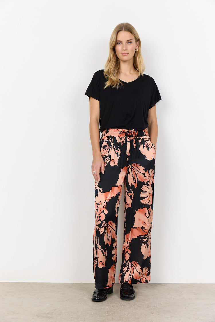 Floral Print Drawstring Pants