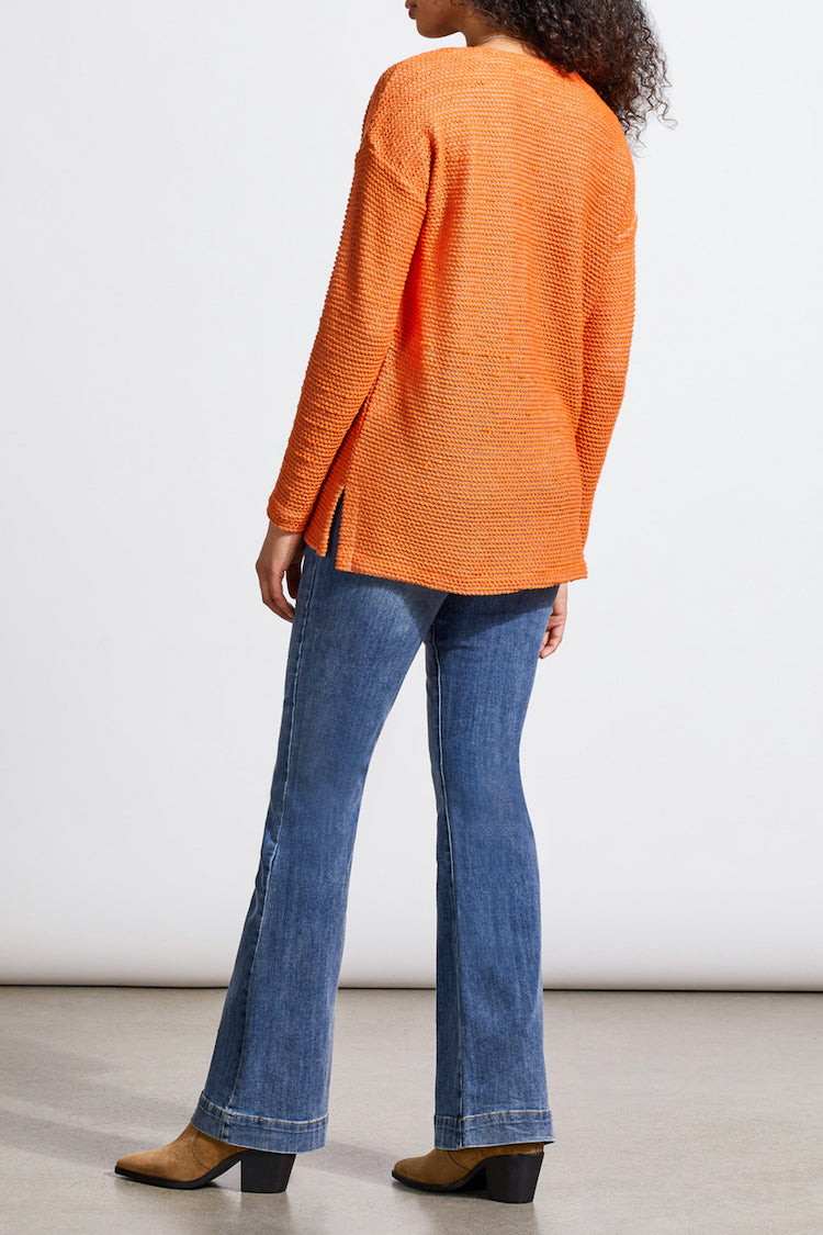 V-Neck Sweater With Side Slits