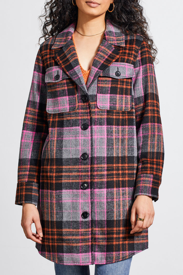 Long Plaid Shacket