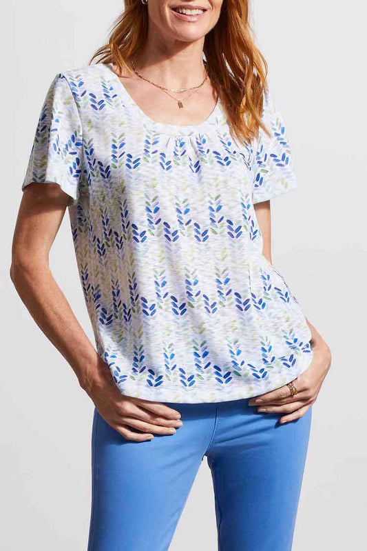 Printed Flutter Sleeve Blouse