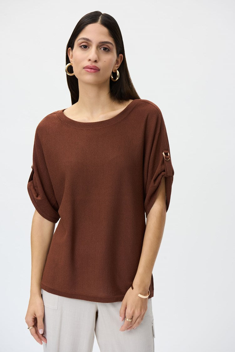 Short Sleeve Boatneck Top