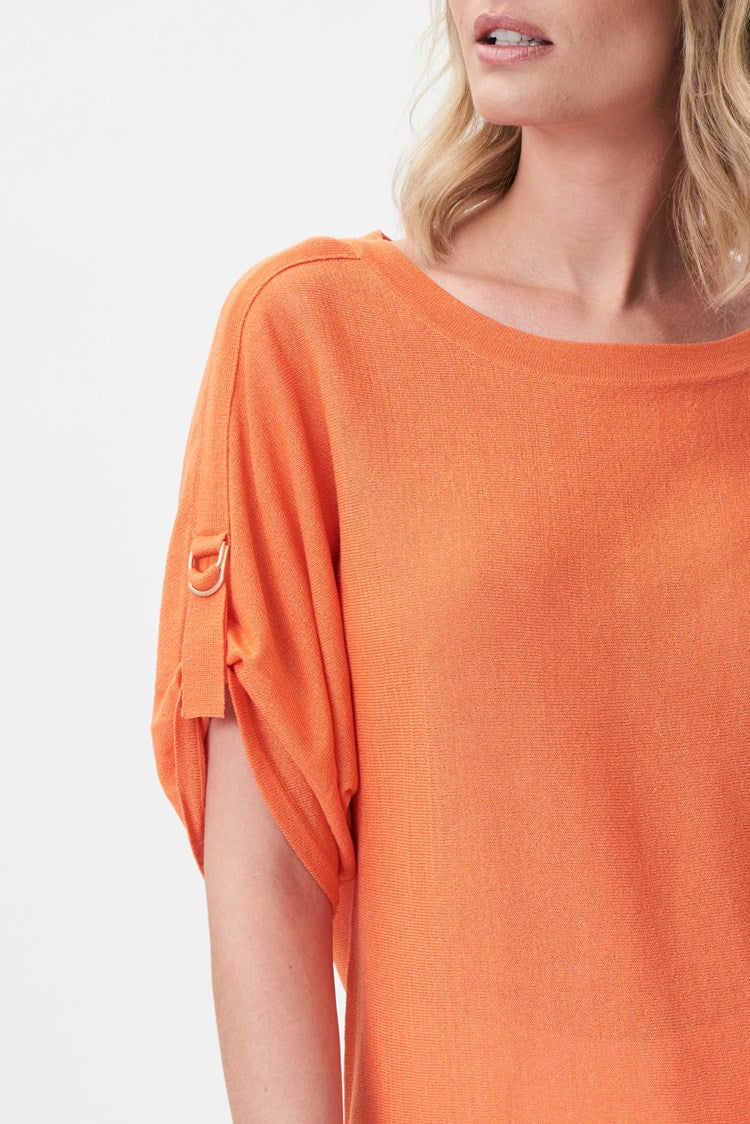 Short Sleeve Boatneck Top