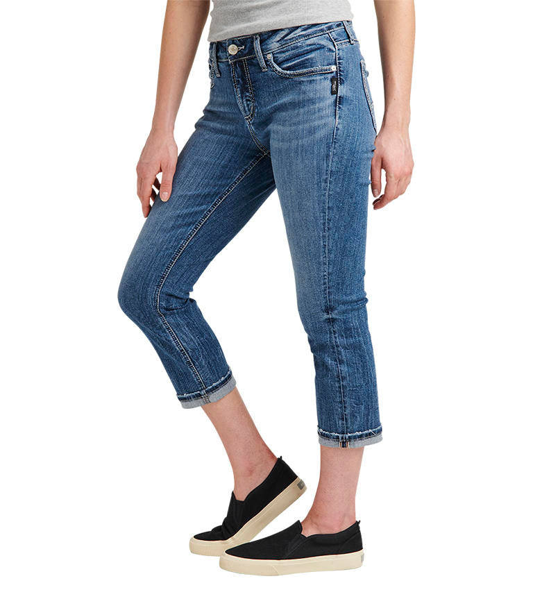 Silver Jeans Co. Elyse Mid Rise Capri