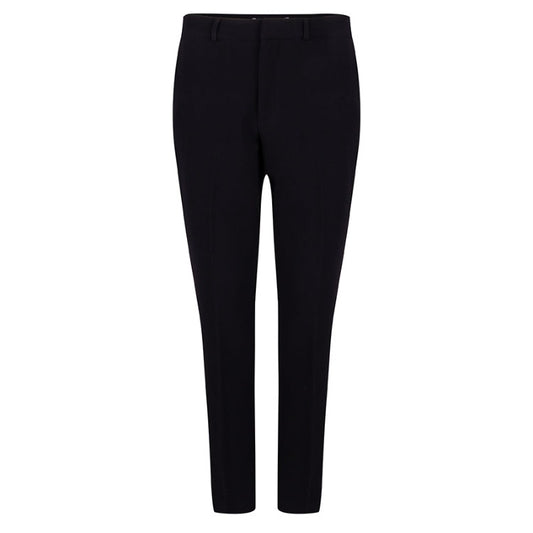 Esqualo Trousers  A classic pair of black dress pants is a style staple for any Fashionista! These Esqualo Trousers come in a classic slim cut, mid rise, and feature a hook and zipper front closure, angled front pockets, and a micro-slit at the ankle to show off your shoes.